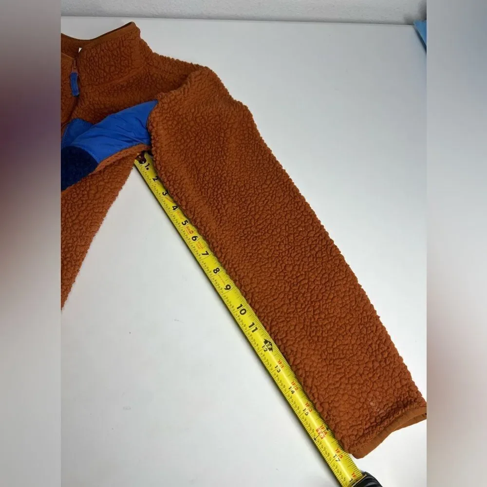 Carter's Boys Sherpa Jacket Brown Blue Full Zip Size L (14)
